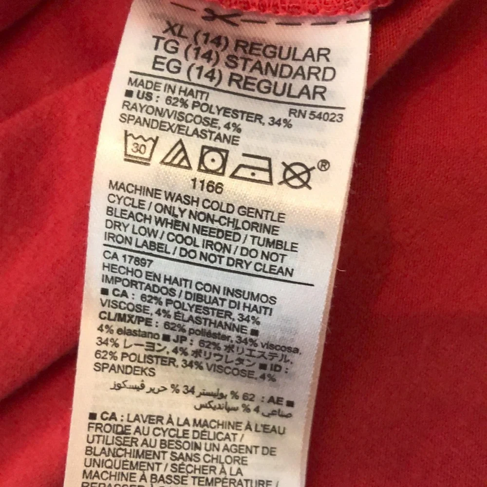 Old Navy Tunic Top in Red Size XL 14 Regular Girls